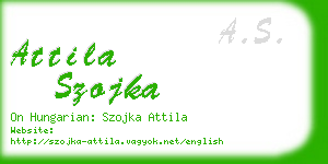 attila szojka business card